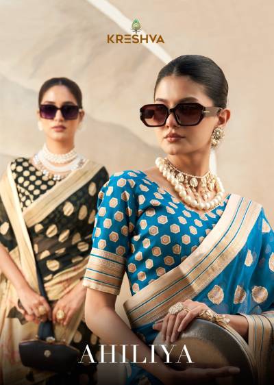 KRESHWA AHILIYA 1008 TO 1016 DESIGNER GEORGETTE SAREE WHOLESALER IN INDIA